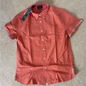 JACHS Red Short Sleeve Button Down Shirt | Medium | NWT